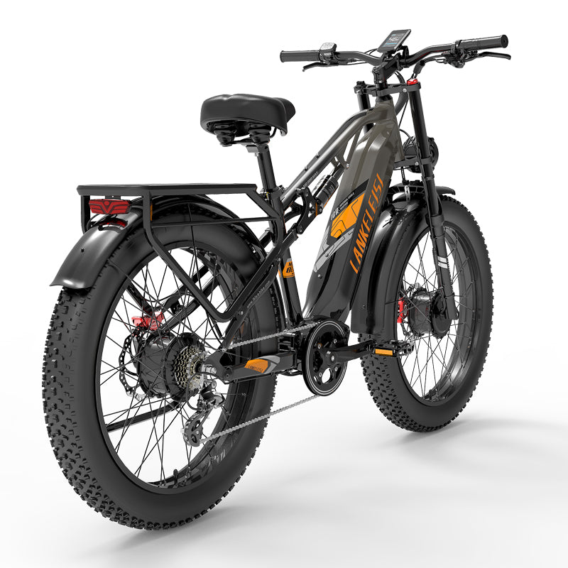 LANKELEISI MG800Max 2000W Doppio Motore 26" Pneumatici Grassi Tutto Terreno Bicicletta Elettrica