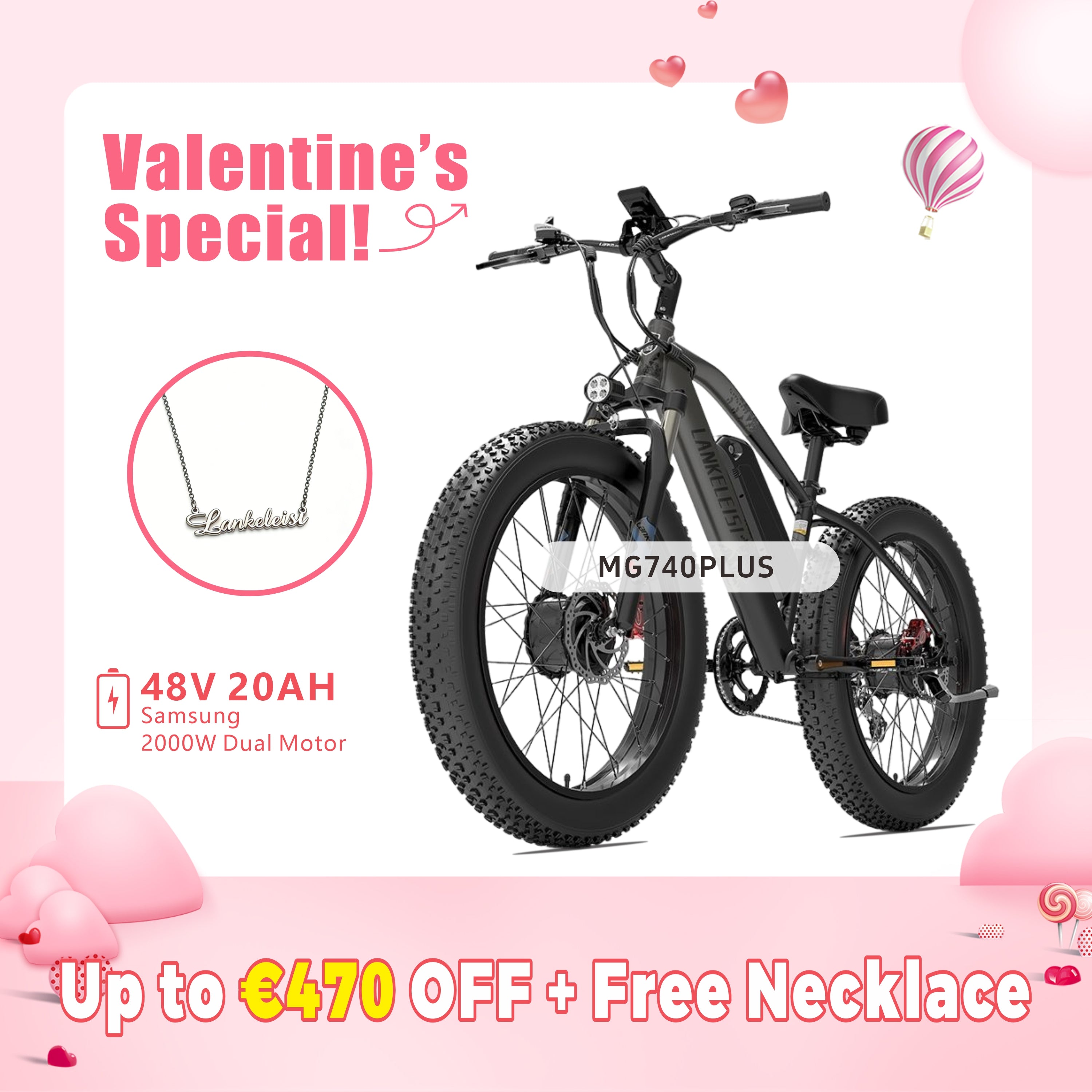 LANKELEISI MG740PLUS Dual Motor Off-Road Electric Bike