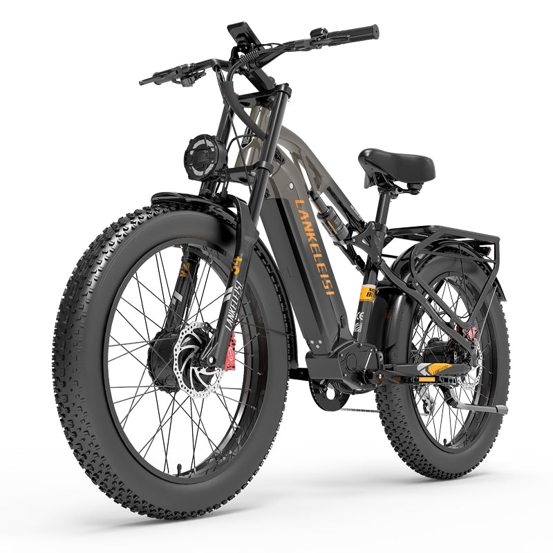 LANKELEISI MG800Max 2000W Doppio Motore 26" Pneumatici Grassi Tutto Terreno Bicicletta Elettrica