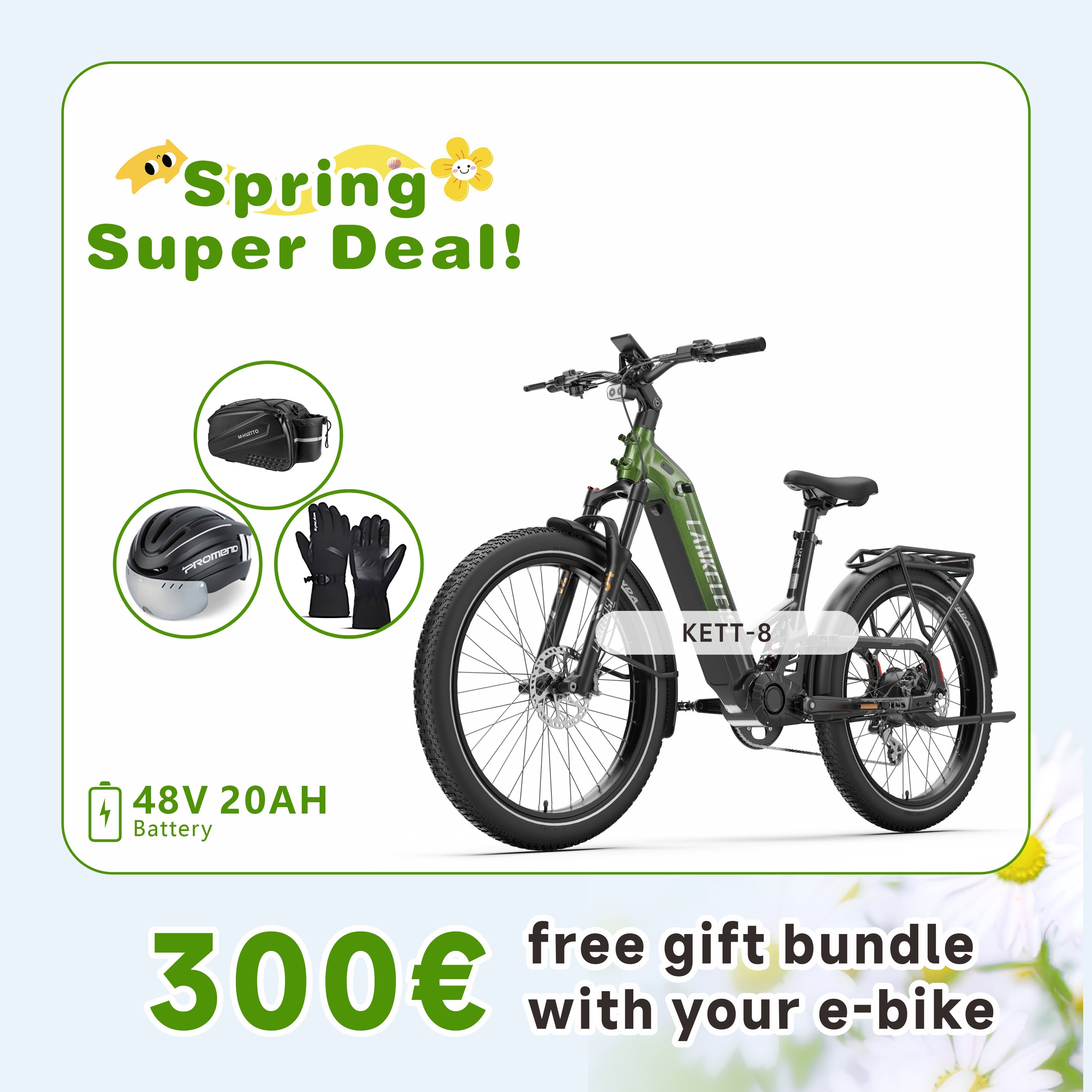 【Pre-sale】LANKELEISI KETT-8 Urban Electric Bike (New)