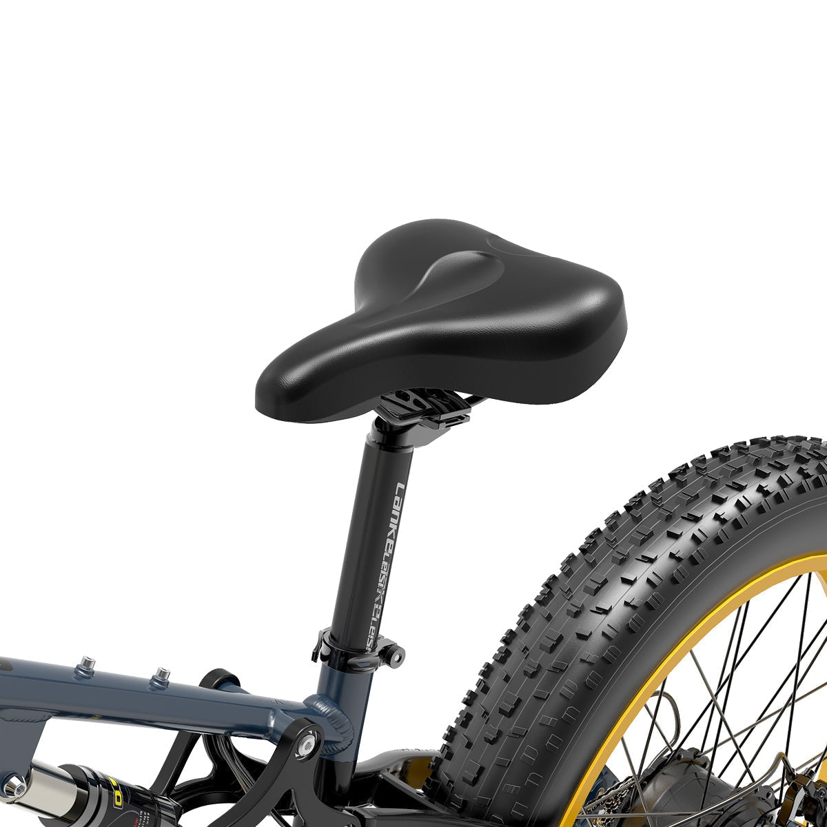 LANKELEISI RV700 Explorer electric hunting bike with rugged frame and fat tires, designed for off-road outdoor adventures