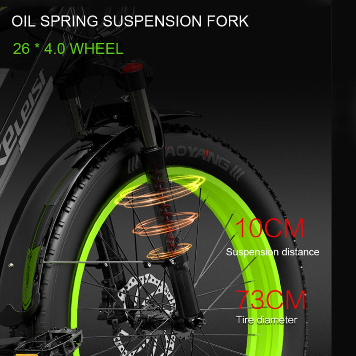 Lankeleisi XC4000 electric mountain bike with fat tires, black frame, and suspension fork for off-road riding.
