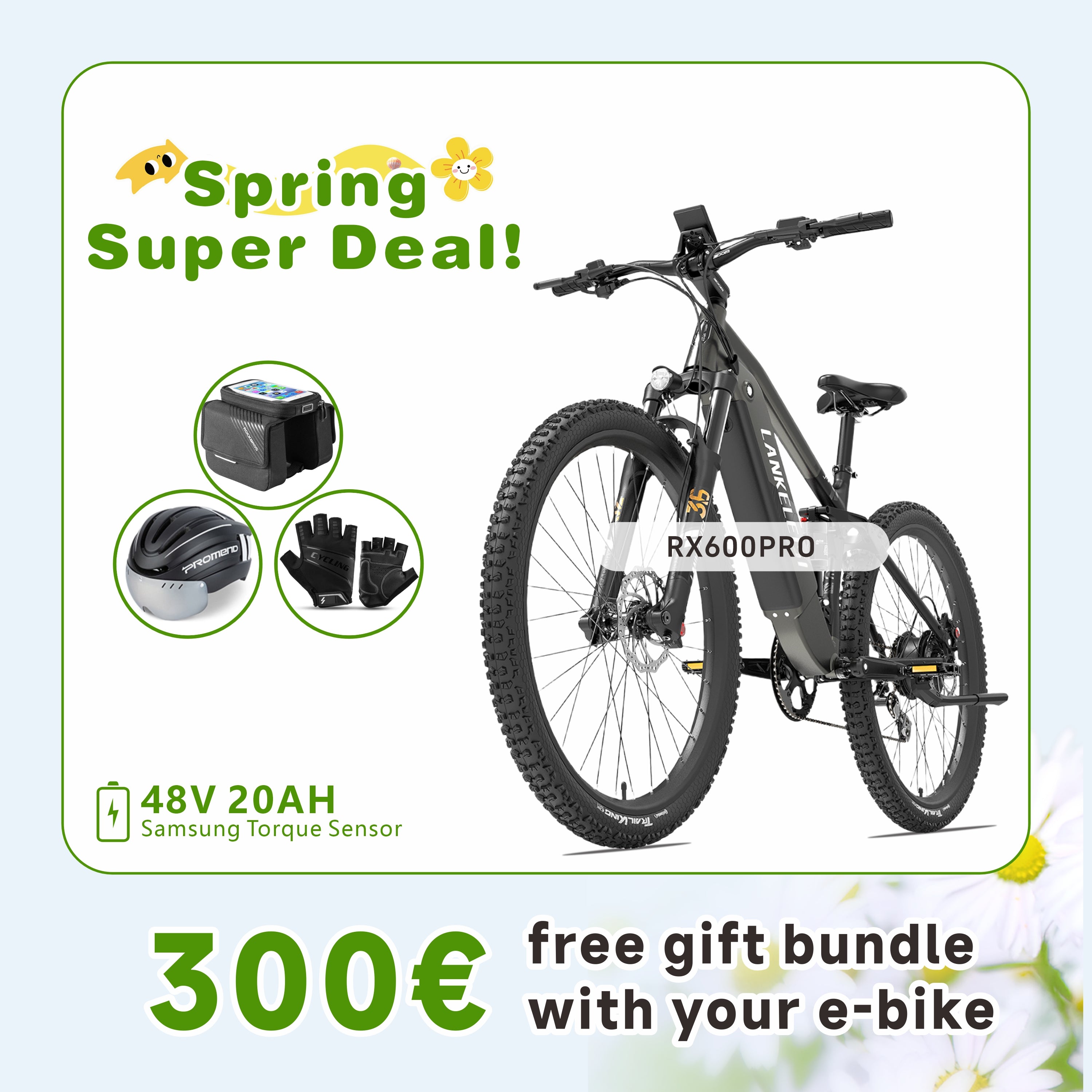 LANKELEISI RX600PRO Mountain Electric Bike