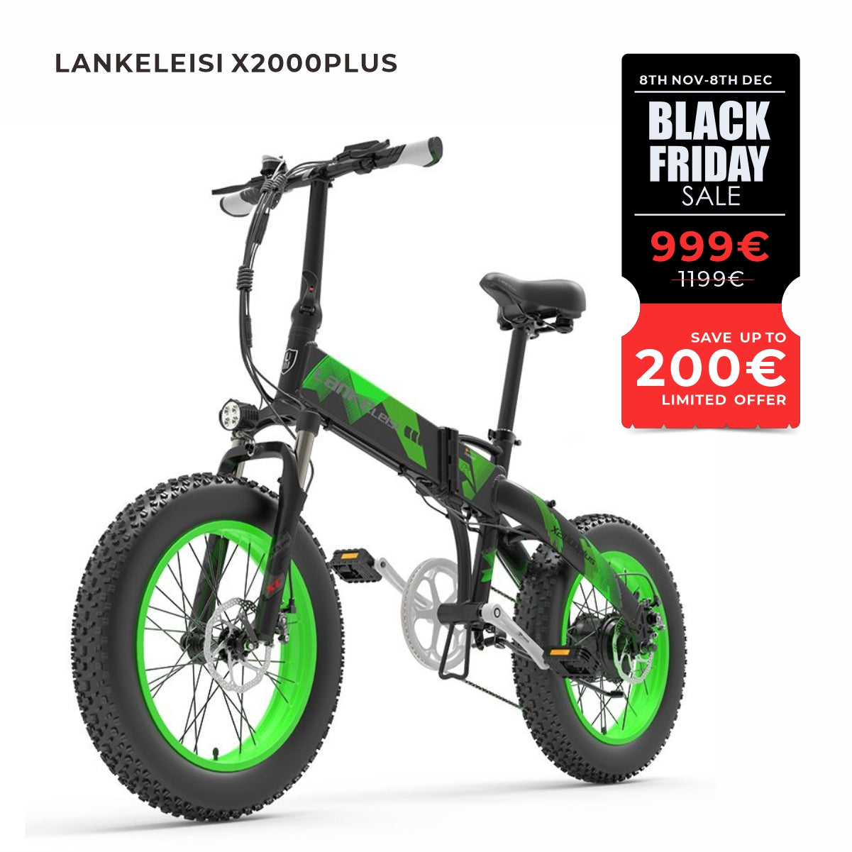 lankeleisi x2000プラス折りたたみ式電動自転車