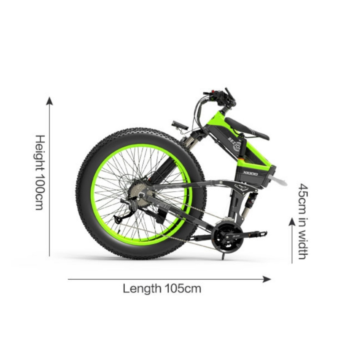 Bezior X1500 1500W Folding Electric Bike