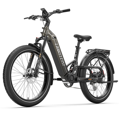 LANKELEISI KETT-8 urban electric bike with bundle, featuring a sleek black frame, ergonomic saddle, and integrated battery.