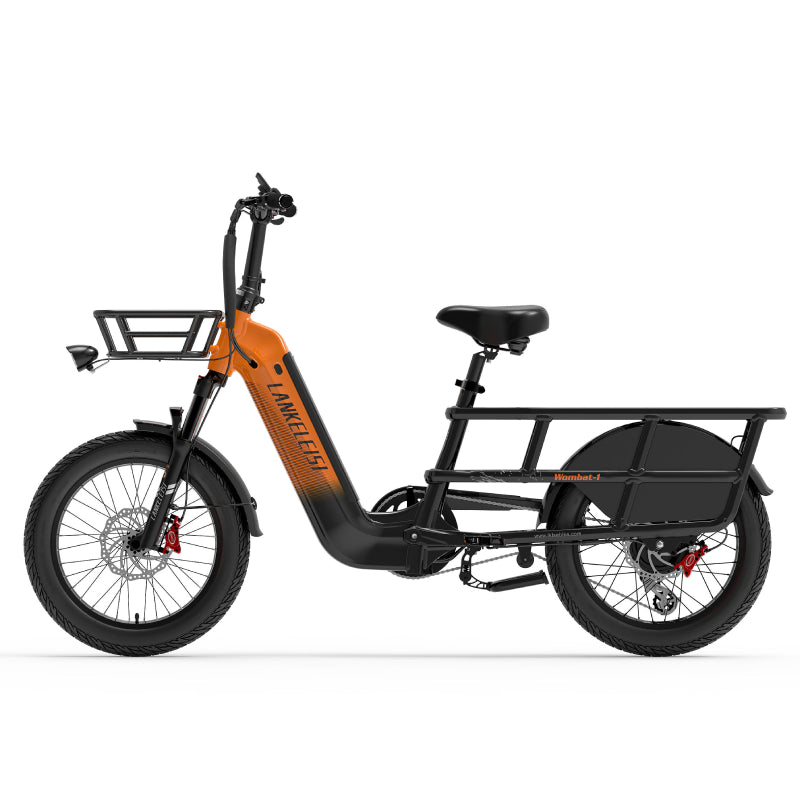 Vélo électrique cargo longue portée LANKELEISI Wombat-1 1000W