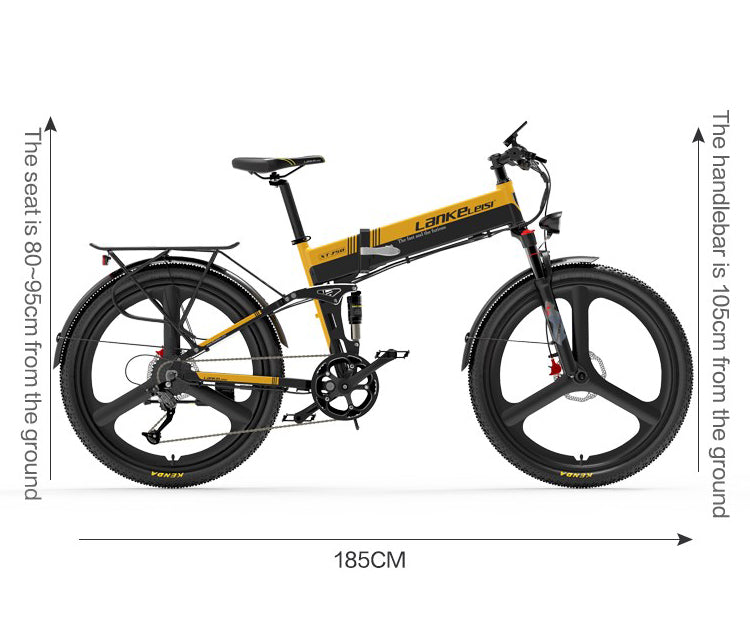 LANKELEISI XT750 スポーツ電動折りたたみ自転車(2023年XNUMX月新製品 