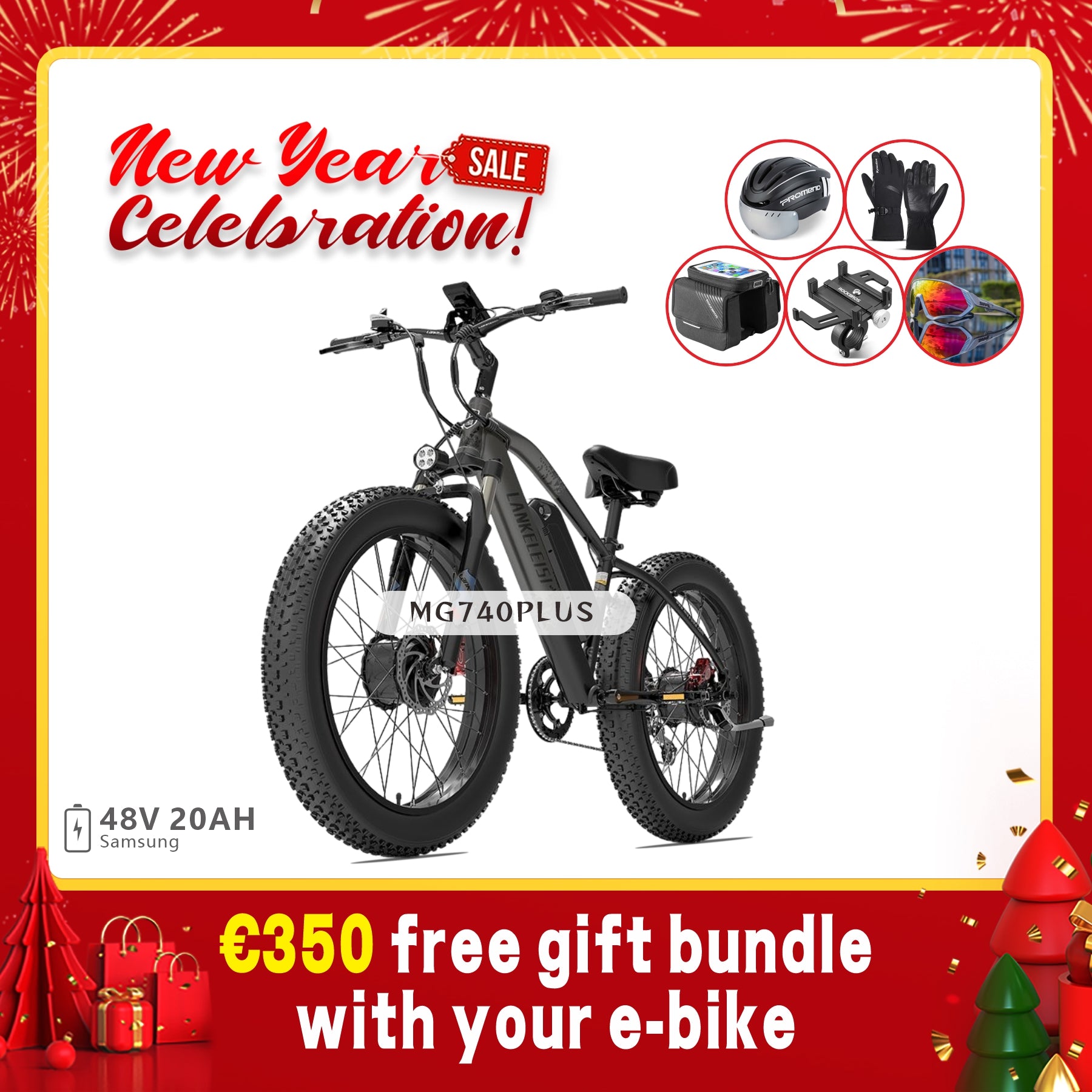 【Pre-sale】LANKELEISI MG740PLUS Dual Motor Off-Road Electric Bike(New in 2023)