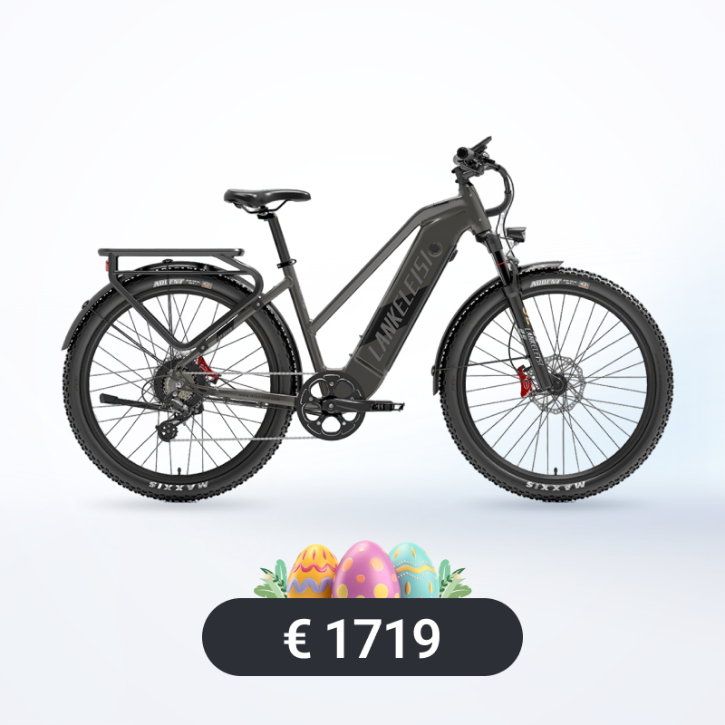 Bicicleta eléctrica de trekking LANKELEISI MX600PRO de 500 W y 27.5 pulgadas, 20 Ah, para ciudad