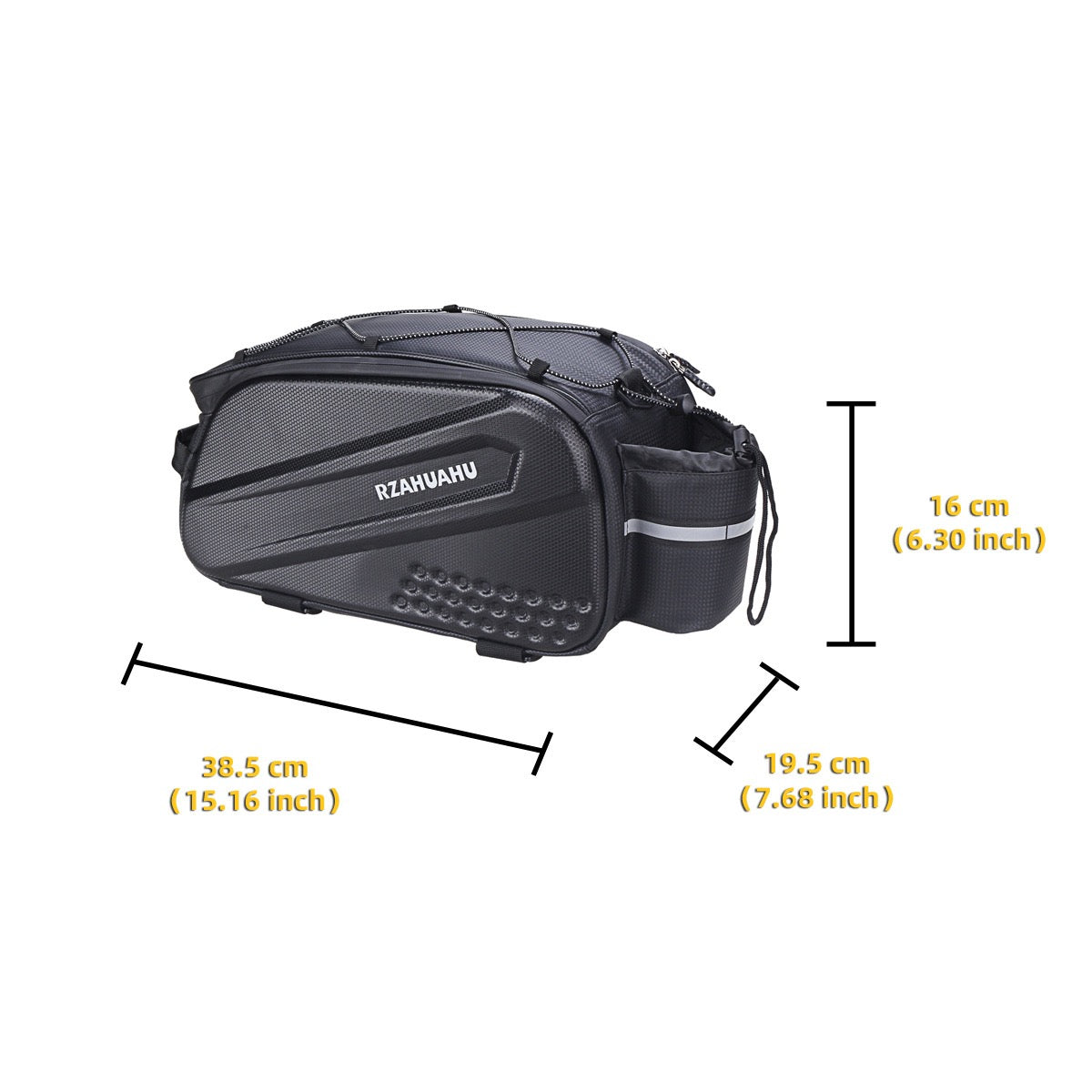 Rear rack bag size