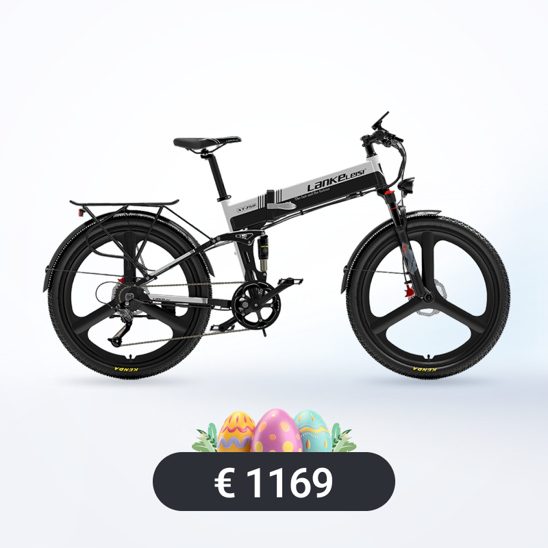 Bicicleta eléctrica plegable deportiva LANKELEISI XT750