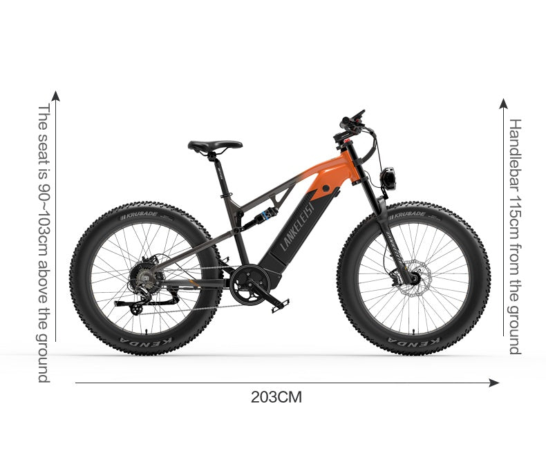 LANKELEISI RV800 Plus 高品質 750W Bafang モーター 電動マウンテン