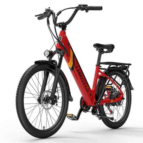 Elektryczny rower miejski Lankeleisi Es500Pronowy w kolorze czerwonym 2023