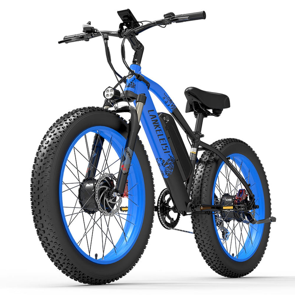 Lankeleisi Mg740Plus Vélo électrique tout-terrain à double moteur (nouveau en 2023) bleu
