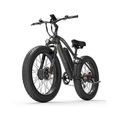 【Voorverkoop】 LANKELEISI MG740PLUS off-road elektrische fiets met dubbele motor (nieuw in 2023) (grijs)