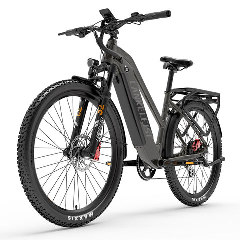 Lankeleisi Mx600Pro Elektryczny rower trekkingowy 500W 27.5 20Ah Miejski czarno-szary