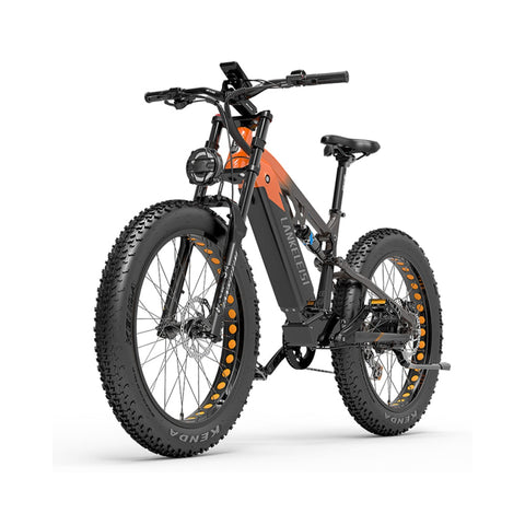 Mountain bike elettrica Lankeleisi Rv800 Plus di alta qualità da 750 W con motore Bafang arancione