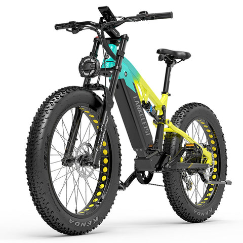 Lankeleisi Rv800 Plus Bicicleta de montaña eléctrica con motor Bafang de 750 W de alta calidad, color amarillo