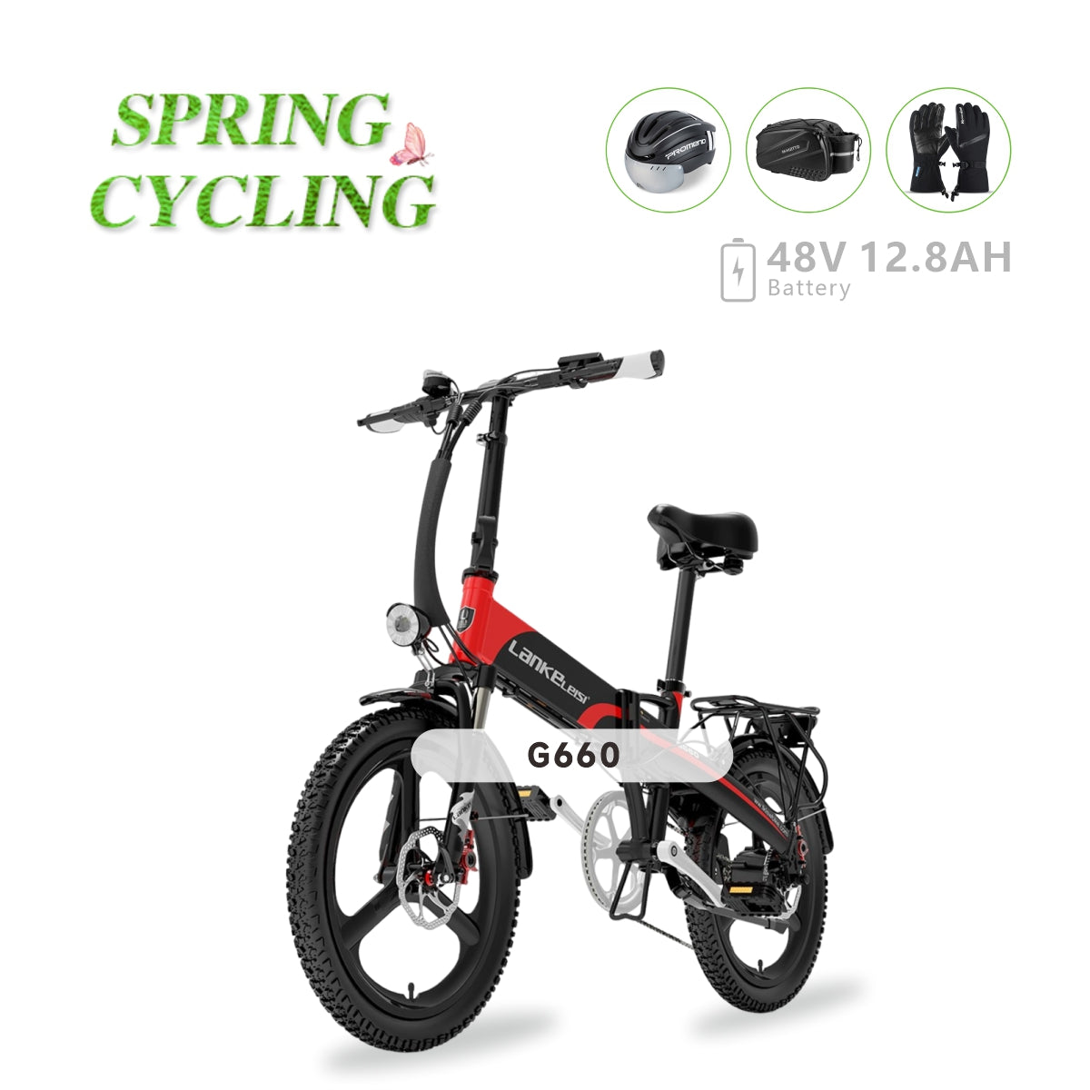 Bici da città elettrica pieghevole Lankeleisi G660