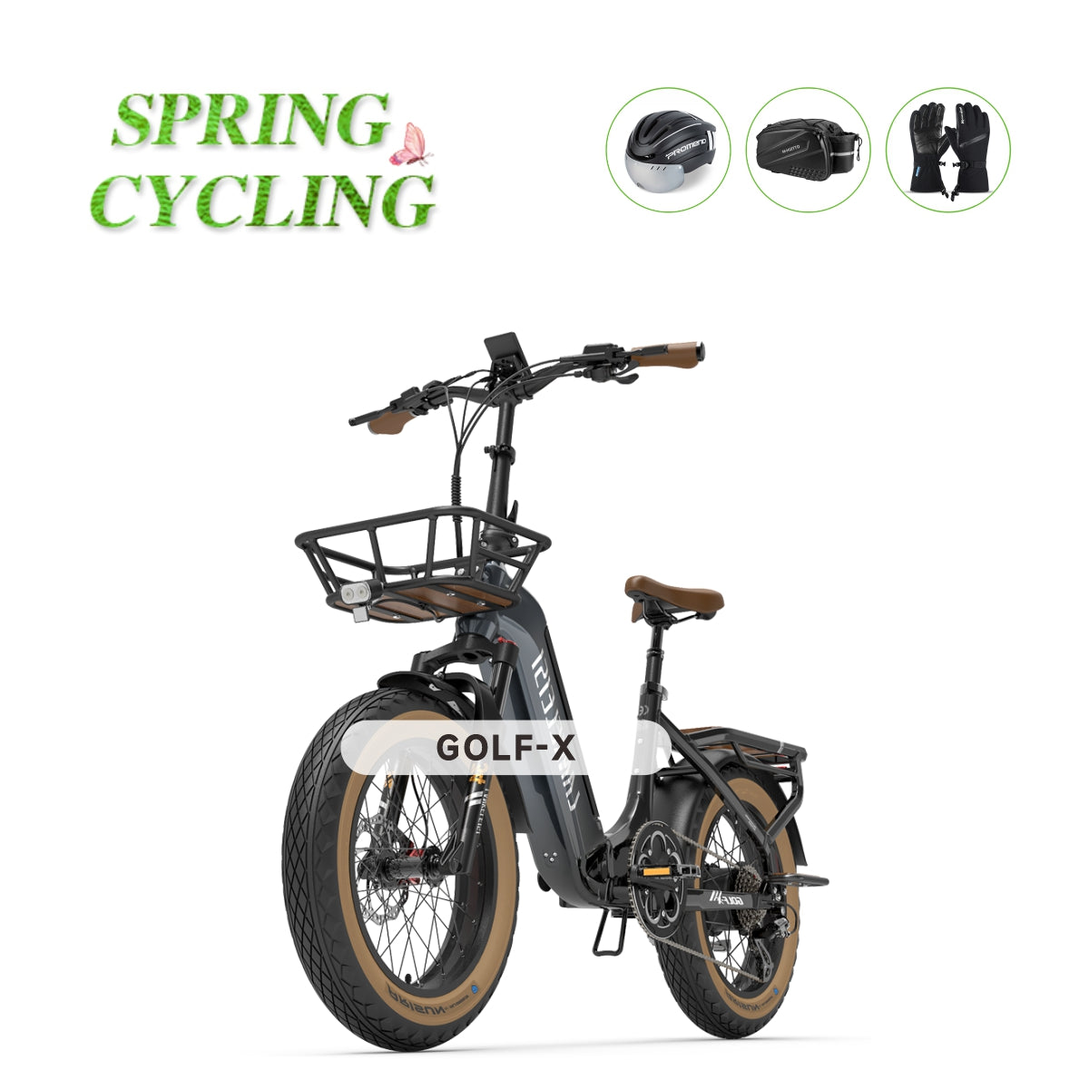 【Pre-vendita】 Bici elettrica pieghevole da città LANKELEISI GOLF-X 960Wh Step-Thru
