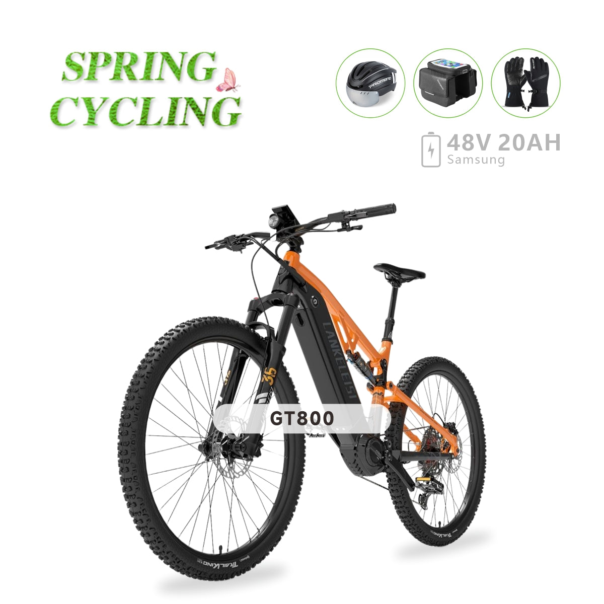 Bici elettrica da montagna LANKELEISI GT800 (nuovi arrivi)