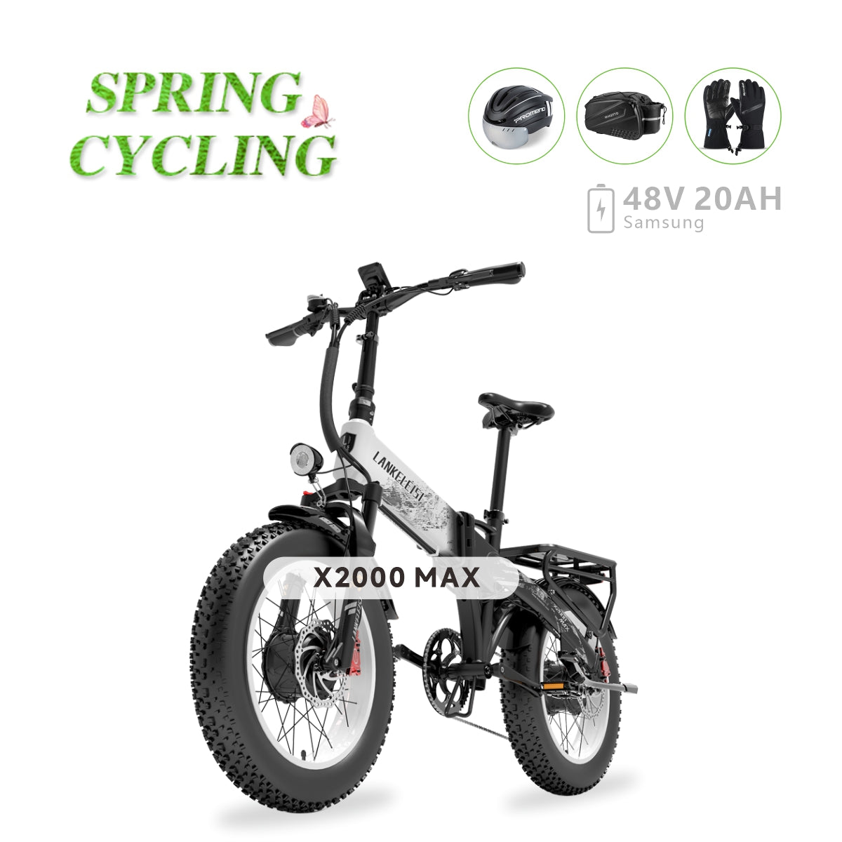 LANKELEISI X2000 MAX 2000W Dual Motor Electric Bike(New Arrivals)