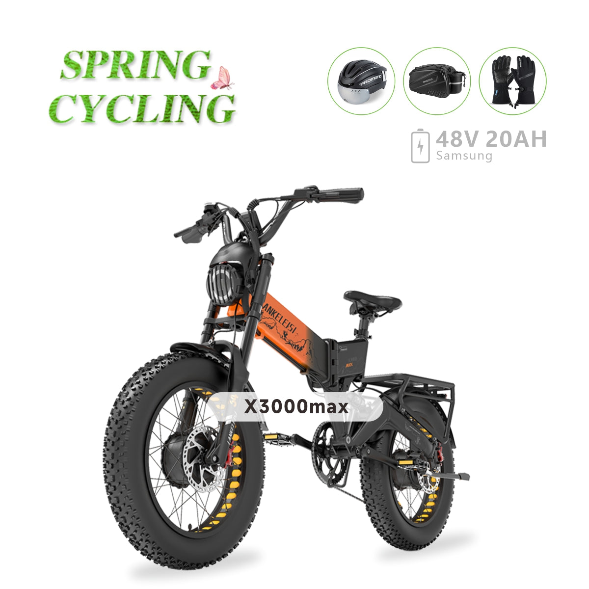 LANKELEISI X3000 MAX 2000W Dual Motor Electric Bike(New Arrivals)