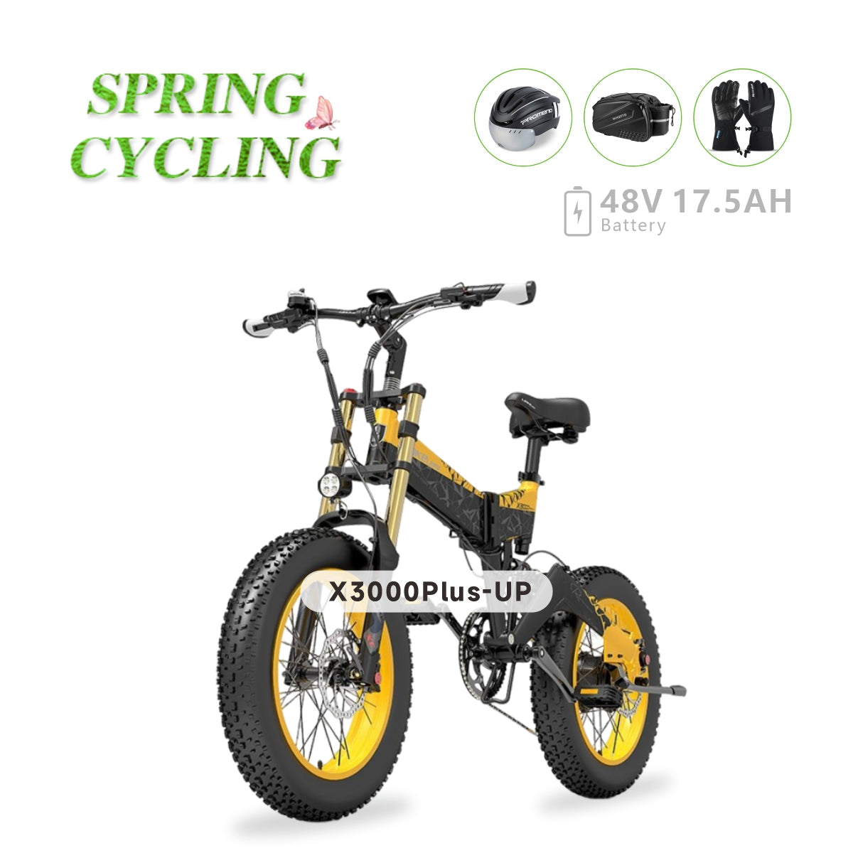 LANKELEISI X3000Plus-UP Fat Tire Snow Electric Bike