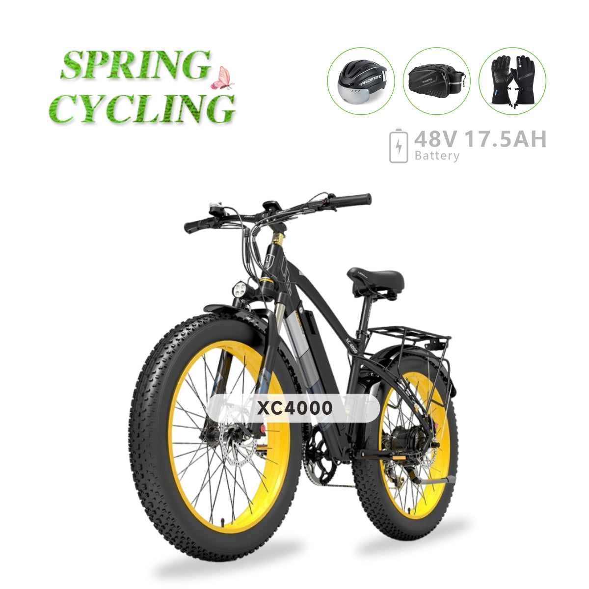LANKELEISI XC4000 Bici elettrica per pneumatici grassi