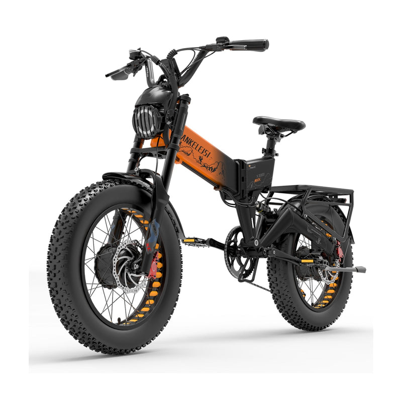 Lankeleisi X3000 Max 2000W elektrische fiets met dubbele motor (nieuwkomers) Oranje
