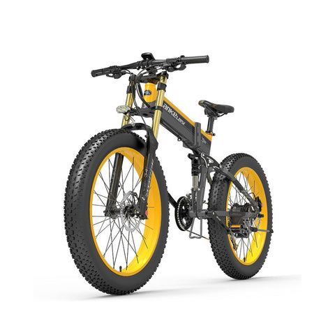Mountain bike elettrica Lankeleisi Xt750 Plus Big Fork Fat Tire gialla
