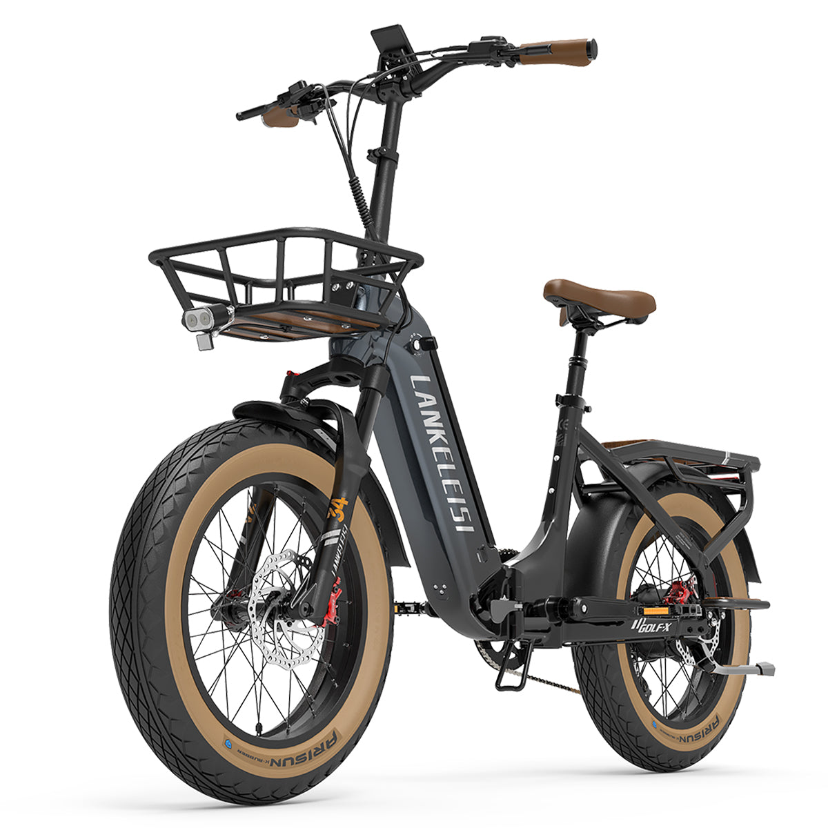 Lankeleisi GOLF-X Folding Electric Bike-GREY