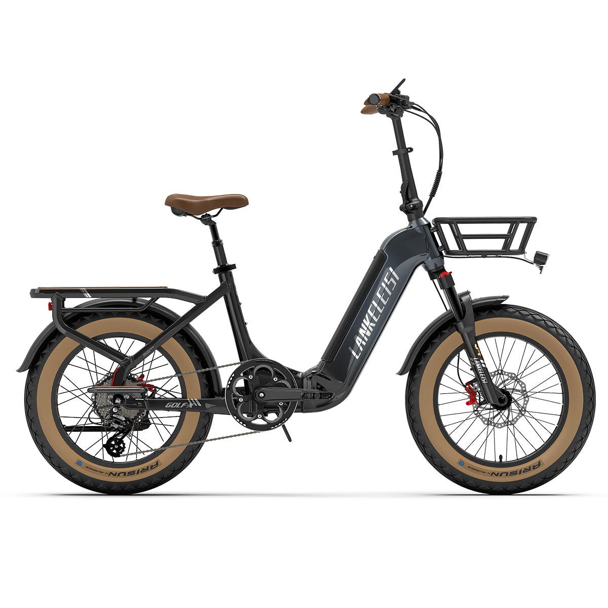 Lankeleisi GOLF-X Folding Electric Bike-GREY