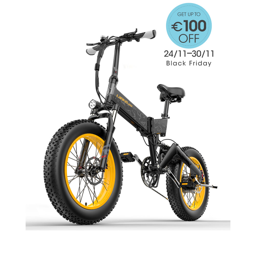 LANKELEISI X3000 Plus Bicicletta Elettrica da Montagna Pieghevole